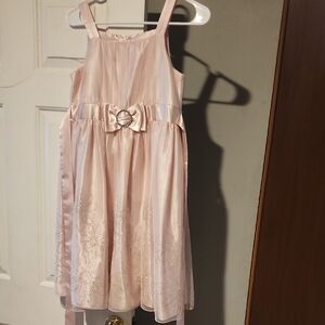 Elegant Pink Kids Dress with Bow